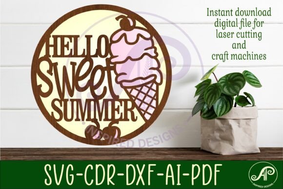 Bringing Sweet Vibres Indoors with the Hello Summer Ice Cream Wall Sign SVG