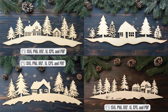 Bringing Winter to Life with a Laser-cut Christmas Scene SVG Bundle