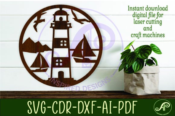 Crafting Coastal Ambiance with a Lighthouse Wall Art Sign SVG File