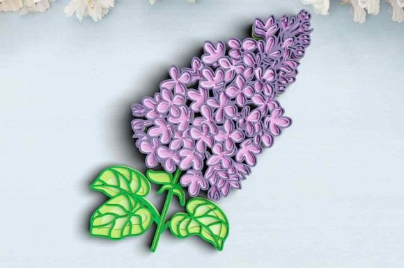 Crafting Depth and Dimension with the 3D Flower SVG DXF 6 Layer Lilac Design