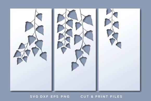 Elevating Interior Design with 3D Birch Branches SVG Wall Art