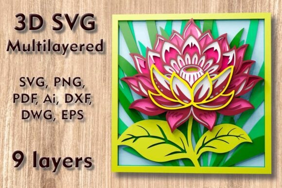 Exotic Flower 3D SVG Multilayered Files Guide