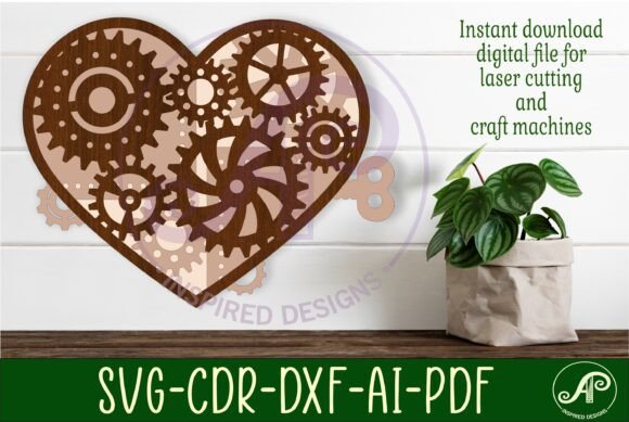 Integrating Steampunk Heart Layered Cut Out Wall Art into Professional and Creative Workflows