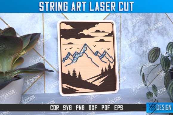 Mastering String Art Mountains Paintings Threads for Modern Laser Cutting Projects