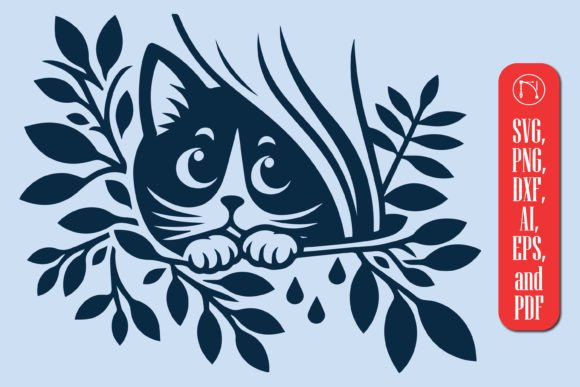 Strategic Application of the PEEKING CAT SVG Cut File for Creative Business Growth