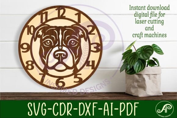 Strategic Customization with Pitbull Wall Clock Laser Cut Files, SVG
