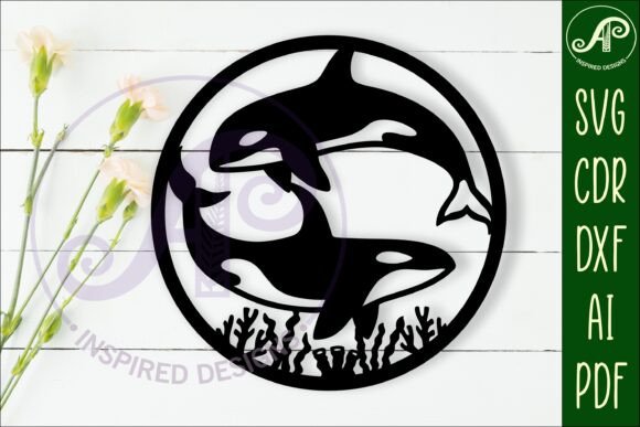 Strategic Implementation of the Orcas, Killer Whales Wall Sign SVG Laser Design for Brand and Space Optimization